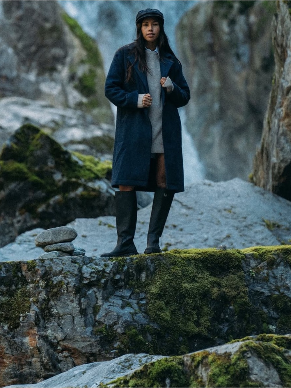 Anian Brittania Coat-size 6 W Dark Blue